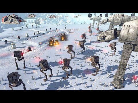 Largest Stormtrooper Invasion of HOTH TRENCHES Ever... - Men of War: Star Wars Mod