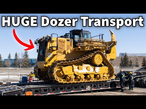 Hauling a Cat D11 Down the Highway