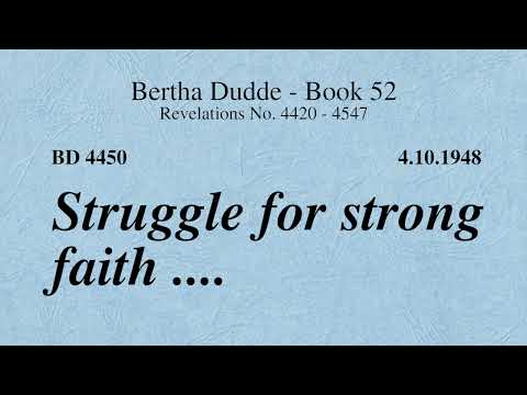 BD 4450 - STRUGGLE FOR STRONG FAITH ....