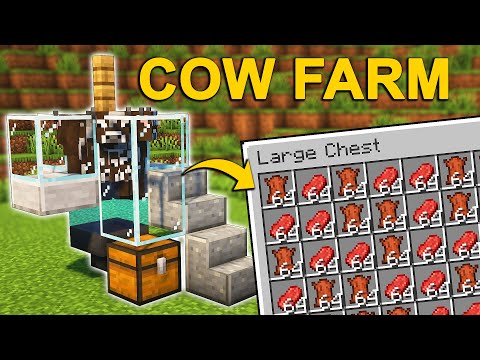 EASY Cow Farm in Minecraft 1.21+ (Tutorial)