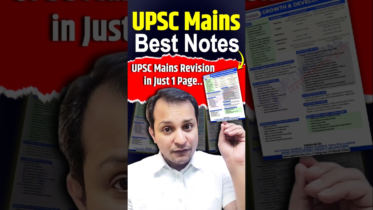 🔥 UPSC GS Mains Made Easy | 1-Page Crux Notes for Smart Revision 📚✨