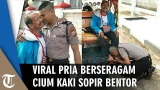 Viral Pria Berseragam Mirip Polisi Cium Kaki Sopir Bentor, SPN Polda Sulsel Ungkap Fakta Sebenarnya