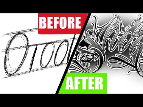 Tattoo Lettering Tutorial 2 / How To Step-by-Step for Beginners