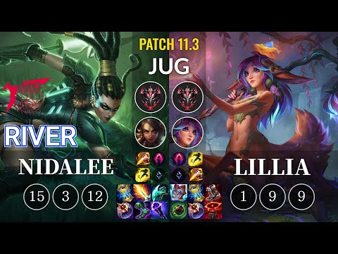 TLN River Nidalee vs Lillia Jungle - KR Patch 11.3