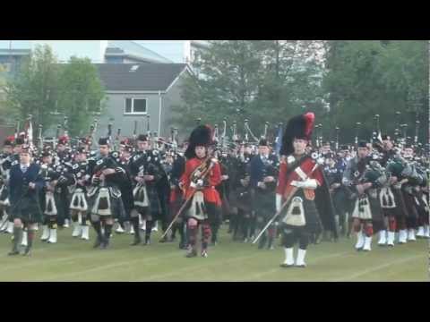 Beating Retreat by the Massed Pipes and Drums of the Scottish Schools' CCFs