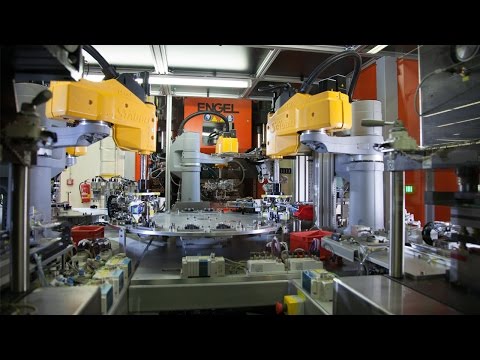 ENGEL insert 650V/130 rotary | fully automated production of sensor housing