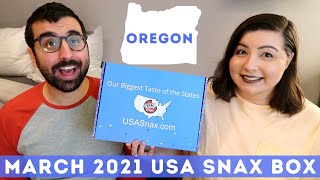 March 2021 USA Snax Box | Oregon | Unboxing and Taste Test