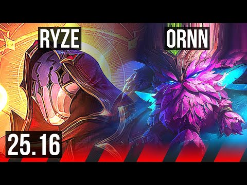 RYZE vs ORNN (TOP) | 900+ games, 6/2/5 | EUW Diamond | 25.16