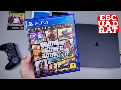 GTA 5 Premium Edition Germany, Unboxing & Gameplay PS4 Slim (Map Los Santos + GTA 5 Online) GTA V