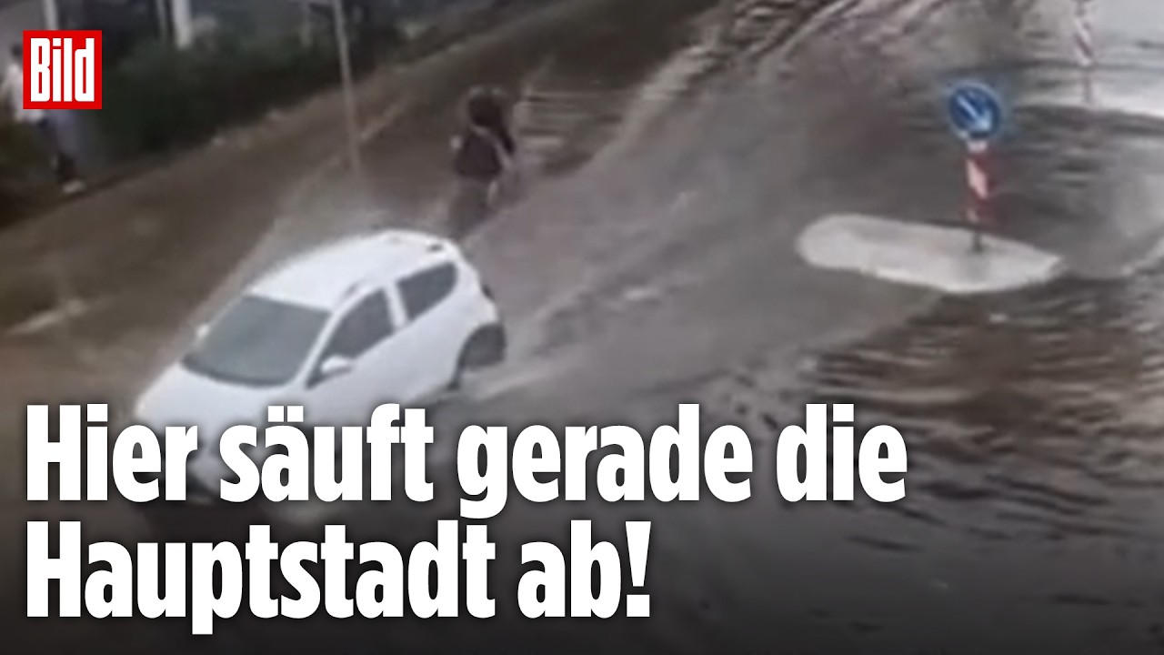 Unwetter-Alarm in Berlin: Himmel plötzlich pechschwarz!