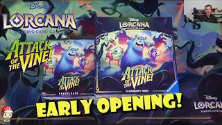 EARLY Attack of the Vine! Disney Lorcana Booster Box Opening! Best Set Ever!? (Disney Lorcana News)