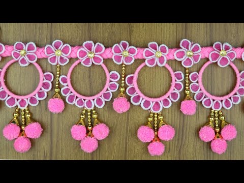 Woolen Craft Idea - Beautiful Woolen Door/Wall Hanging...