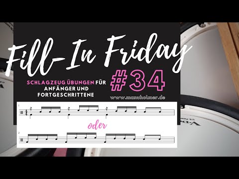 Fill-In Friday #34 - jeden Freitag ein neues Drumfill lernen [Schlagzeug Übungen Anfänger; E-Drums]