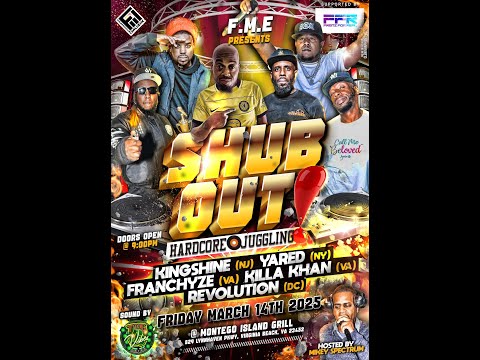 SHUB OUT! 2025 KING SHINE, YARED, FRANCHYZE, KILLA KHAN, REVOLUTION 100% DUBPLATE HARDCORE JUGGLING.