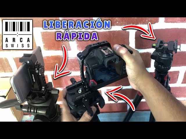 Vídeo relacionado con CAMOLO Soporte en L plegable para cámara réflex digital, cuadrado Arca Swiss para cabeza hidráulica, trípode horizontal vertical, placa de liberación rápida para Canon, Nikon, Sony, Fujifilm, DJI