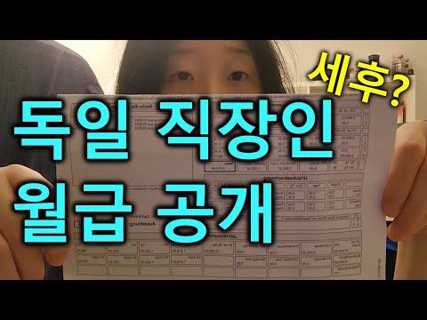 돈은 한국에서 버세요. 독일 직장인 월급 공개