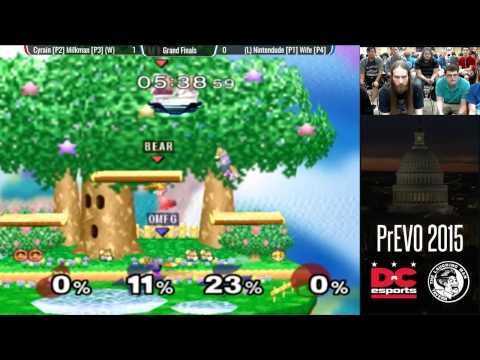 PrEVO 2015 - GF - Cyrain (Fox) & OES | Milkman (Fox) vs VGz | Nintendude (ICs) & Wife (Peach)