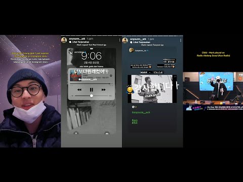 NCT members, Yeri Red Velvet, Taeyeon SNSD support Mark solo Child, Kun play Child on Radio