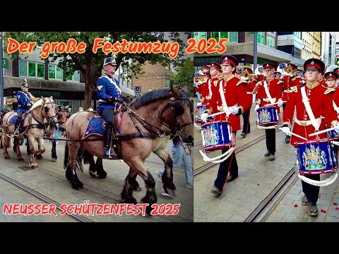 Festzug 2025 in Neuss:Nach der großen Parade folgte in Neuss traditionell der große Festumzug🥁