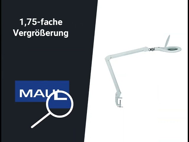 Vidéo teaser pour MAULmakro Lupenleuchte mit Klemmfuß - weiß