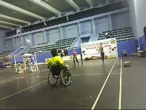 Wheelchair badminton training and practice