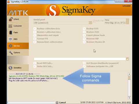 Moto Edge 20 Lite XT2139 Remove FRP with Sigmakey