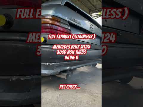Mercedes Benz W124 300D non turbo. Full stainless exhaust. Inline 6. #mercedesbenz #w124 #300d