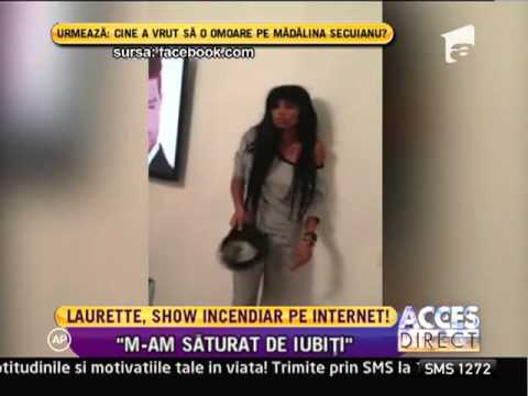 Laurette, show incendiar pe internet!