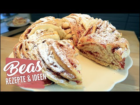 Hefezopf Rezept oder Hefekranz gefüllt mit Marmelade backen | Ohne Ei