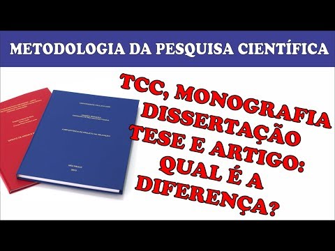 TCC MONOGRAFIA ARTIGO DISSERTAÇÃO E TESE QUAL É A DIFERENÇA