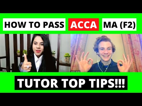 ⭐️ HOW TO PASS ACCA MA (F2) - TOP TUTOR TIPS TO GET YOU 50%+ ⭐️ | How to pass ACCA F2 exam |