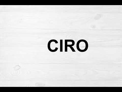 How To Pronounce Ciro