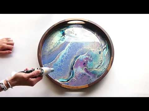 Creating an Epoxy Resin Fluid Art Acrylic Pour Tray in 2023! | Contemporary Art 🌟
