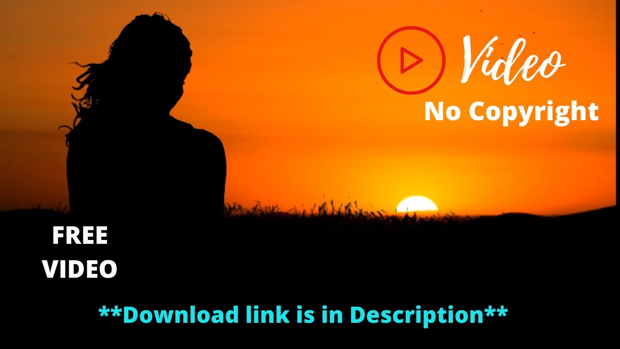 Woman Sunset Nature Wind Background Video Loop | Free No Copyright Stock video (With Free Music)