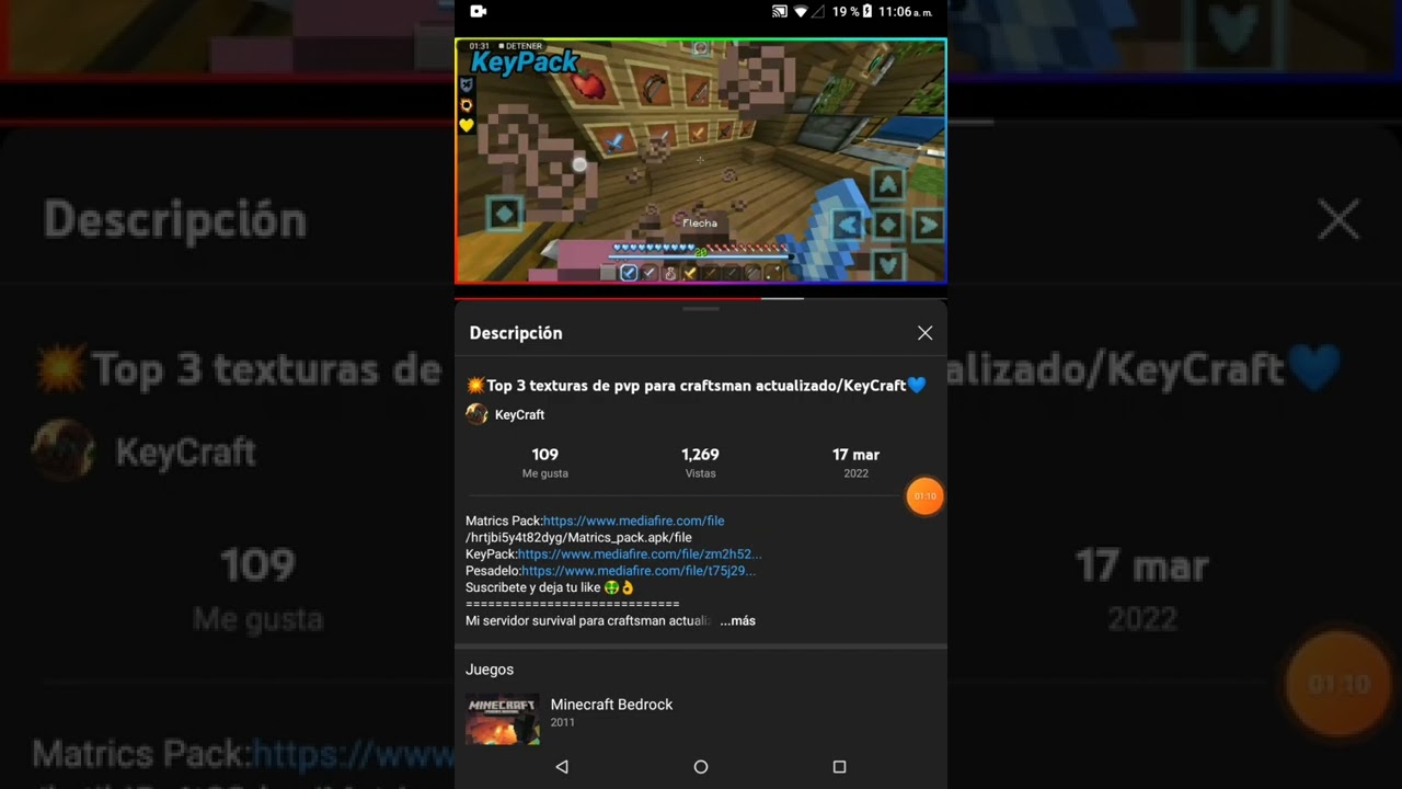 COMO TENER EL PACK DE TEXTURA DE KEYCRAFT MUY EPICO XD 😎