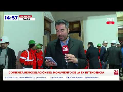 Comienza la remodelación del monumento de la ex Intendencia | 24 Horas TVN - Red Maule