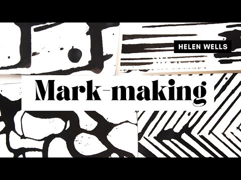 MARK MAKING WITH INK AND FOUND OBJECTS