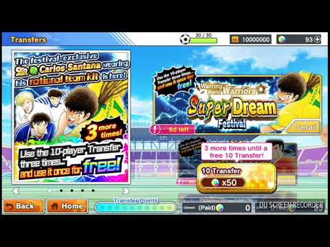 Captain Tsubasa New Updated Selected SSR Transfer : Skill-Type