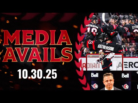 Jake Sanderson, Drake Batherson, Linus Ullmark, Travis Green Postgame Media vs CGY