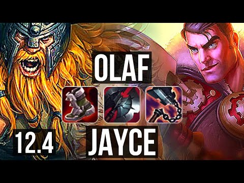 OLAF vs JAYCE (TOP) | 69% winrate, 6 solo kills, 1.6M mastery, 8/2/10, Godlike | KR Diamond | 12.4