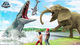 New Action Dinosaur Movies 2023 | Elephant hunting |T rex chase 4   Jurassic World 4 | Ms Sandy