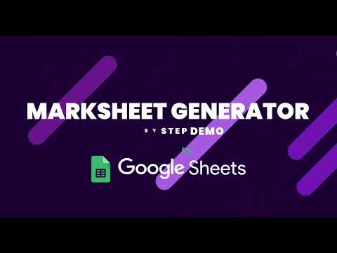 How to Make Automated Student Result Sheet in Google Sheets | Step-by-Step Marksheet Generator