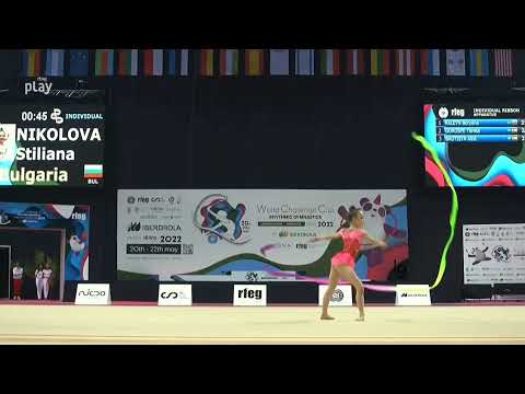 Stiliana Nikolova Ribbon AA Qualification World Challenge Cup Pamplona 2022