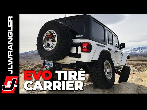 Jeep JL Wrangler Tire Carrier for Oversize Spare : EVO Heavy Duty Tire Carrier Installation