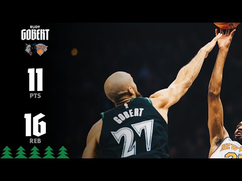 Rudy Gobert DOUBLE-DOUBLE, 11 Points & 16 REB Vs. Knicks | 12.23.25