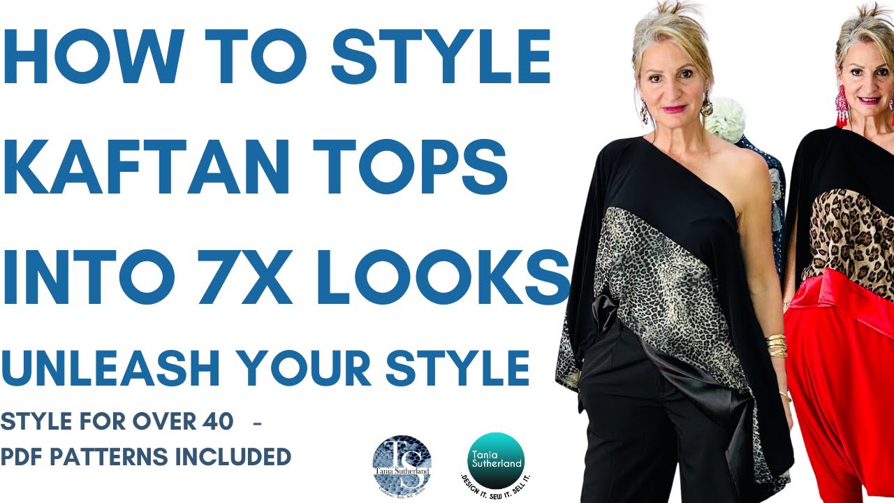 How to style kaftan tops 7x looks - over 40 - including pattern
