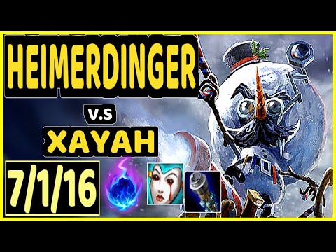STIXXAY (HEIMERDINGER) vs XAYAH - 7/1/16 KDA BOTTOM ADC GAMEPLAY - NA Ranked MASTER