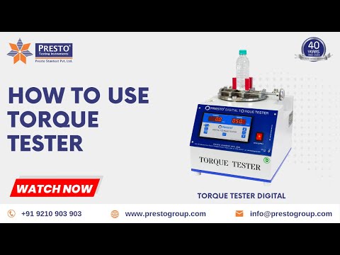 Torque Tester - Digital | Presto Group