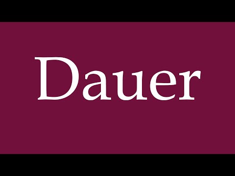 How to Pronounce ''Dauer'' (Duration) Correctly in German