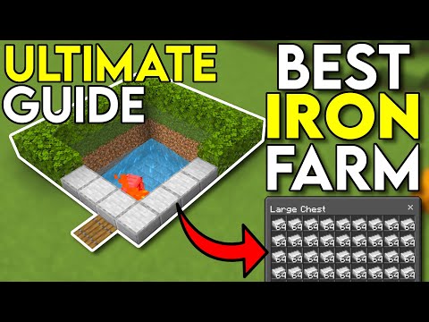 The EASIEST Iron Farm Minecraft Bedrock 1.20!